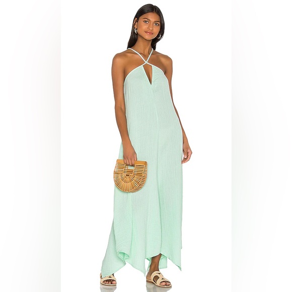 Women's Green Mint Sleeveless Dress Size XS Revolve ELLEJAY Ciara Maxi  Textured